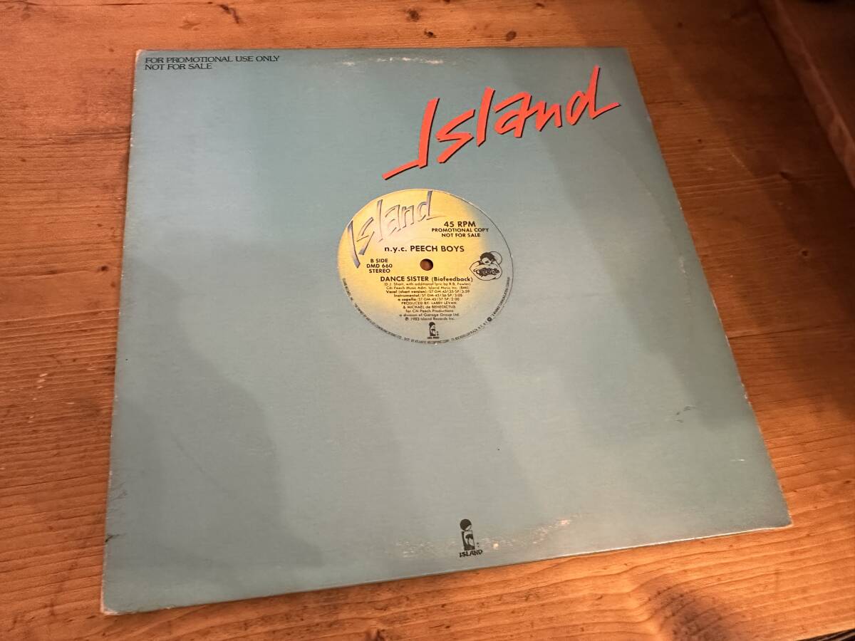 12”★N.Y.C. Peech Boys / Dance Sister (Biofeedback) / Larry Levanによるディスコ・ブギー！！