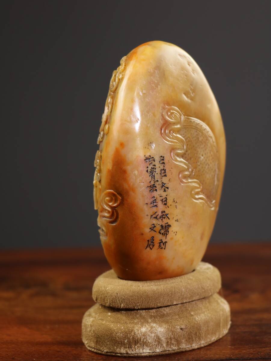 旧蔵 清 寿山石 印章 古印材 天然石 手彫 篆刻 極細工 稀少珍品 旧蔵 清 寿山石 印章 古印材 天然石 手彫 篆刻 極細工 稀少珍品