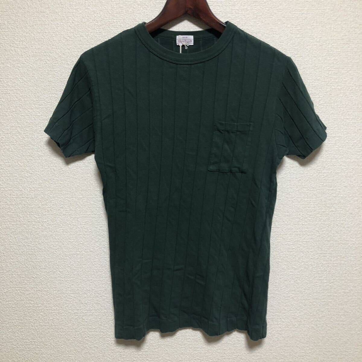 40 BUTCHER PRODUCTS RIB T-SHIRT GREEN AT LAST&CO TIMEWORN CLOTHING atlast