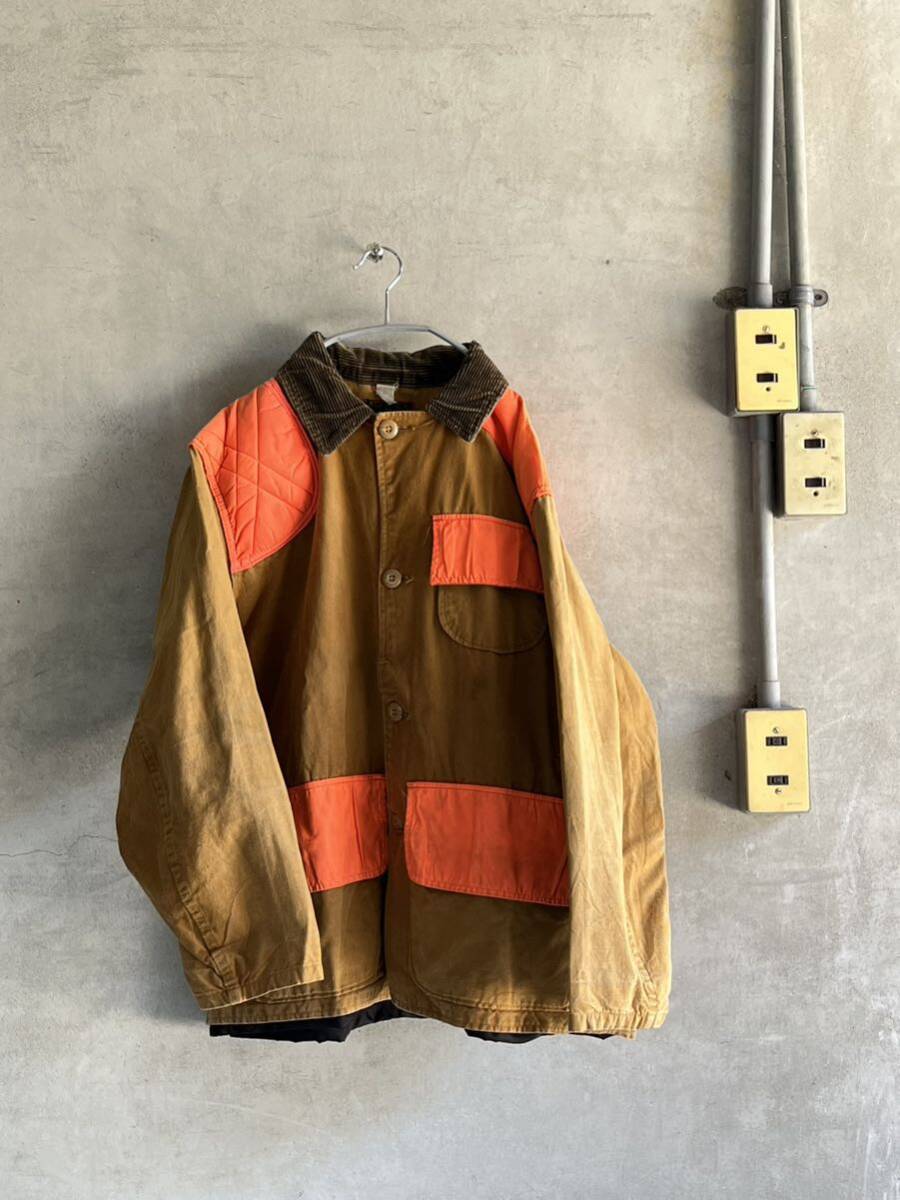 60s 60年代 70s 70年代 SAFTBAK シューティング ハンティング ジャケット JKT 切り替え パチポケ キャンバス USA 古着 ワーク アメリカ_画像1