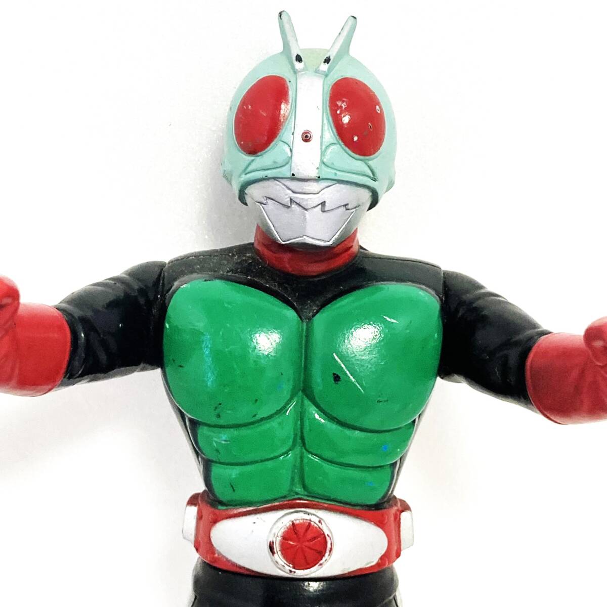 【中古品】テロン様 仮面ライダー2号 バンザイマーク ソフビ 石森プロ 当時物 Yahoo!オークション - 1989年 ソフビ 仮面ライダー2号 BANDAI