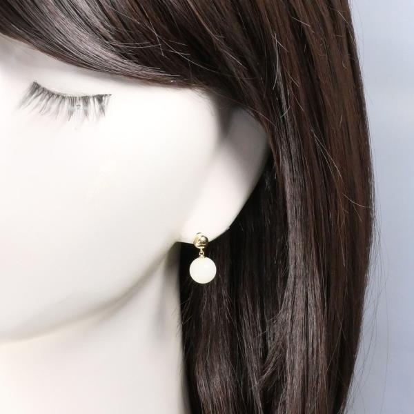 リアル K18YG ピアス 送料無料☆0202 美品 中古 総重量約3.6g アゲート その他