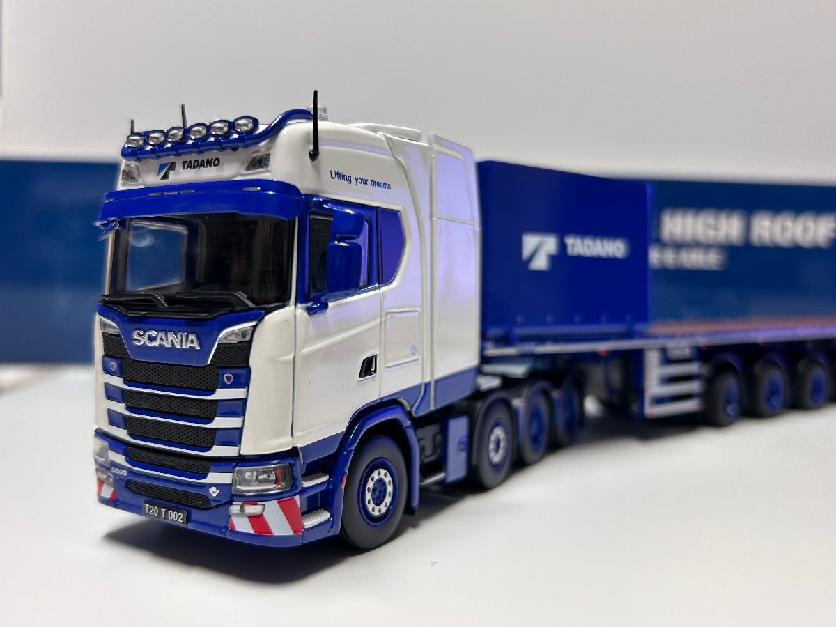 IMC 1/50 SCANIA S-Serie high roof Nooteboom flatbad trailer IMC 1/50 SCANIA S-Serie high roof Nooteboom flatbad trailer