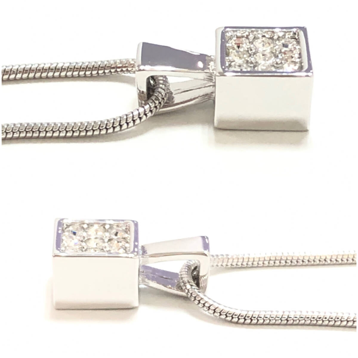 1円〜 SWAROVSKI スワロフスキー ネックレス スクエア シルバー 1円〜 SWAROVSKI スワロフスキー ネックレス スクエア シルバー