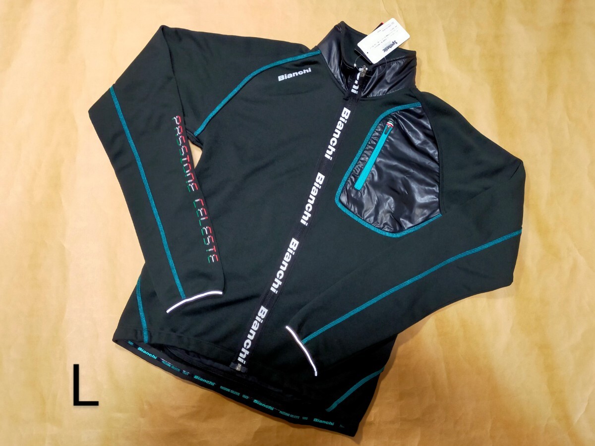 Bianchi ビアンキ/ハイブリッドスウェットジャケット ブラック L(JP192S1305BK004)定価16200+税