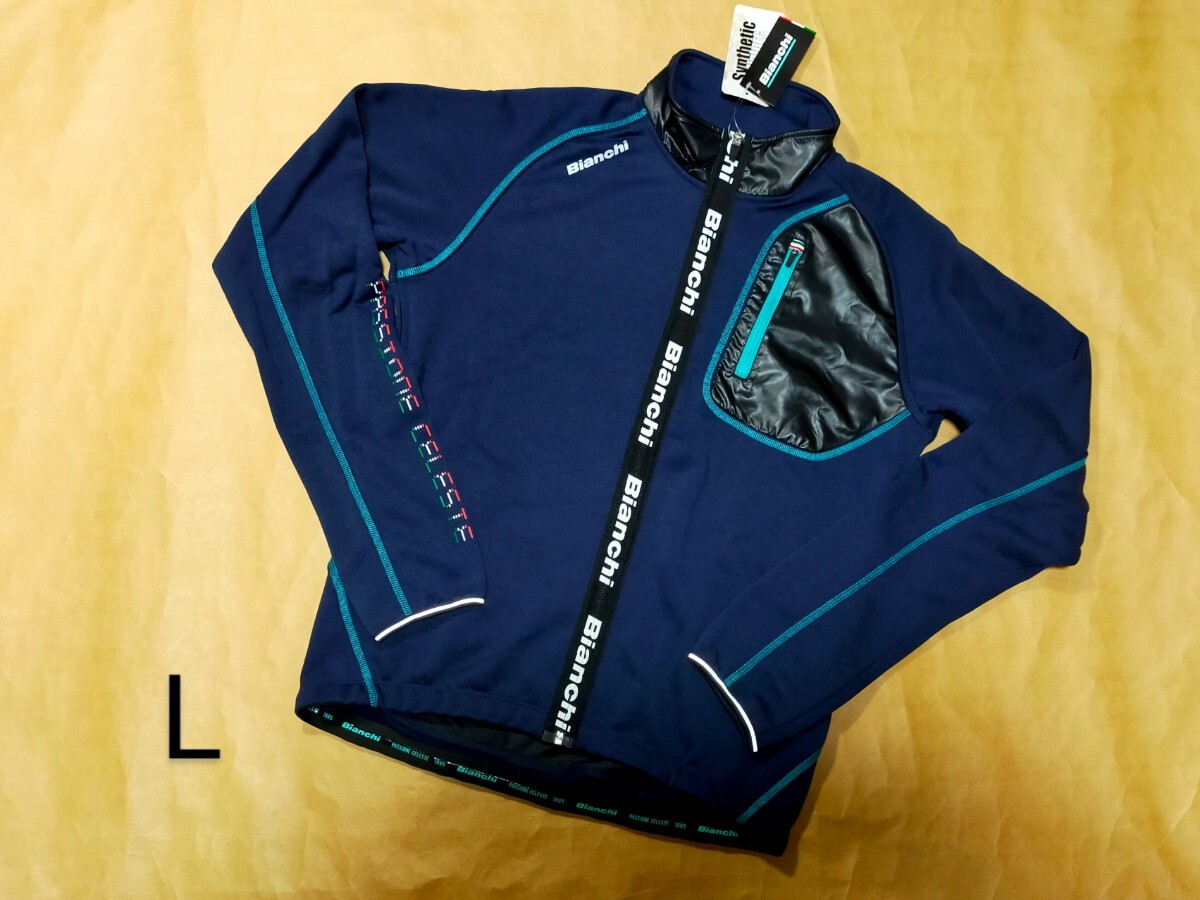 Bianchi ビアンキ/ハイブリッドスウェットジャケット ネイビー L(JP192S1305NV004)定価16200+税