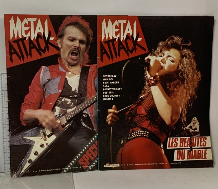 4 иностранная книга журнал METAL ATTACK 2 шт. комплект MOTORHEAD WARLOCK NIGHT RANGER SAGA др. 