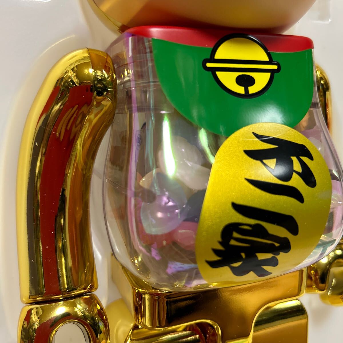 招き猫 ペコちゃん 金メッキ 蓄光ミルキー入り BE@RBRICK 400 招き猫 ペコちゃん 金メッキ 蓄光ミルキー入り BE@RBRICK 400