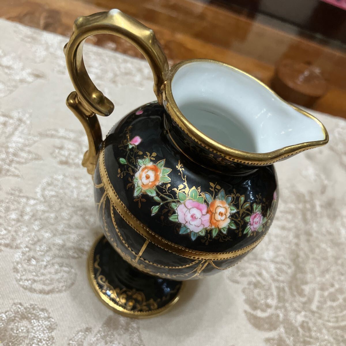 オールドノリタケ花柄水差し オールドノリタケ花柄水差し