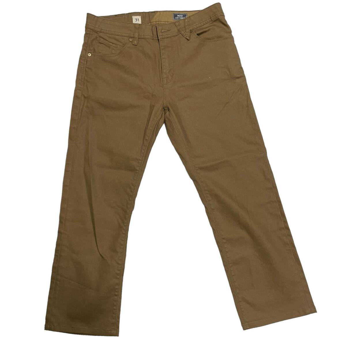 ◆中古品◆ VOLCOM ボルコム BAKER モダン ストレート デニム カラーデニム サイズ31(Mくらい) BK×SA ブラウン系 メンズ V71095ND
