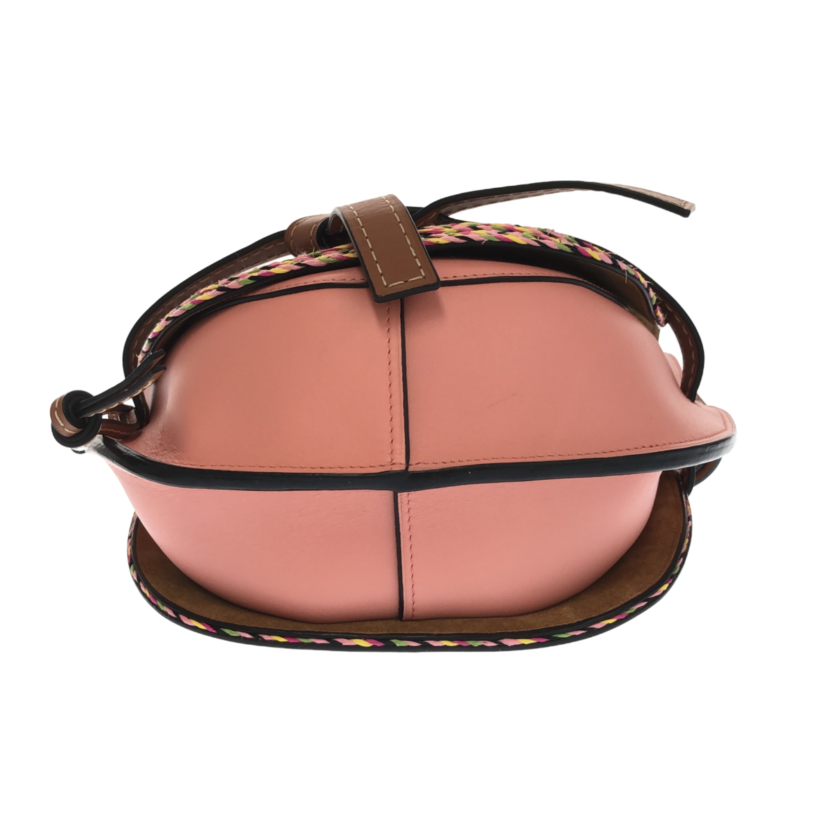 ◆中古品◆ ロエベ LOEWE ショルダーバッグ GATE FRAME ゲートフレームスモールバッグ レザー ピンク系マルチカラー 保存袋有 V68745NSD