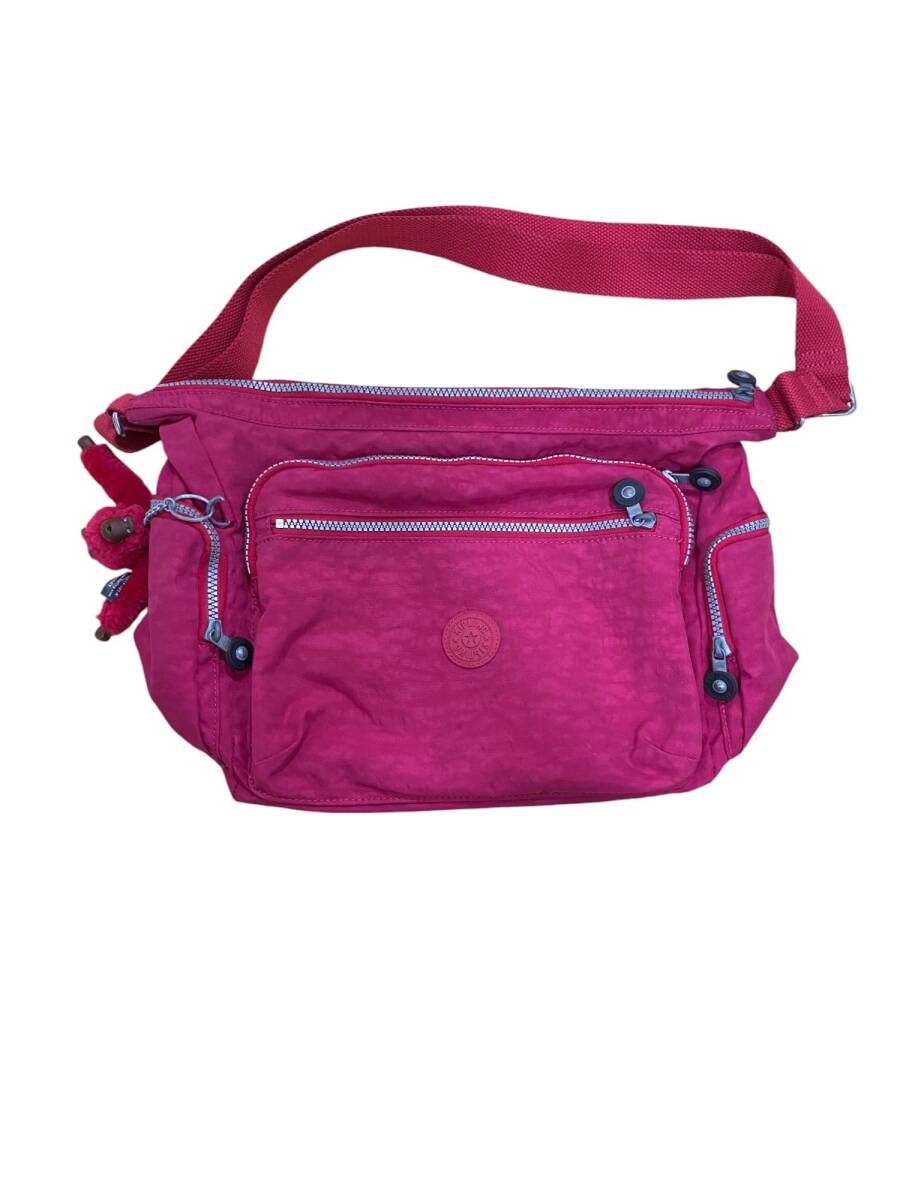 Kipling キプリング ショルダー バッグ 赤 レッド ゴリラ 中古品 SKH1982
