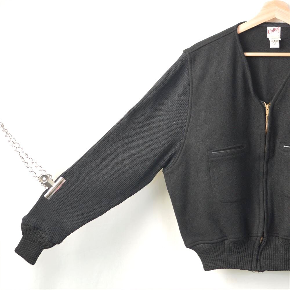 50s60s ビンテージ メルトンウール ニット コンビブルゾン デッドストック 50s60s ビンテージ メルトンウール ニット コンビブルゾン デッドストック
