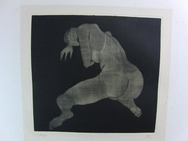 2120 加山又造 「裸婦」版画 文化功労者 文化勲章受章 今月のお買い得品 CI-126 加山又造 「裸婦」 銅版画 シートのみ