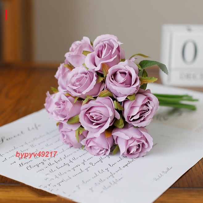  art flower rose rose artificial flower wall decoration desk entranceway lease flower decoration ornament hand made party for 