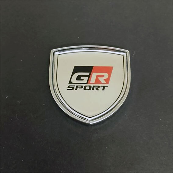 GR 　3D　金属ステッカー シルバー　1枚