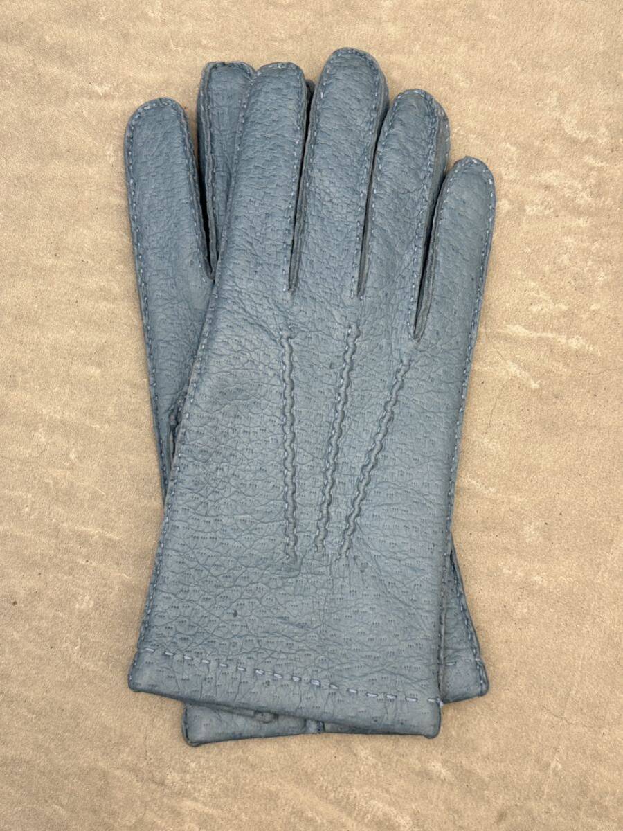  beautiful goods * piste la* leather * glove * blue *7 1/2 Pistola gloves leather leather glove wrinkle leather blue leather gloves leather leather glove men's 