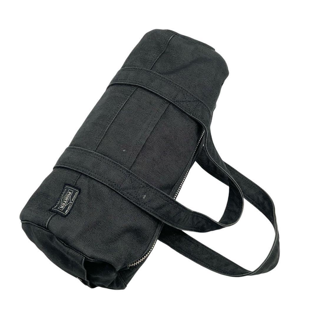早割ex 美品 ブラック ドラム ミニボストンバッグ ポーター PORTER バッグ