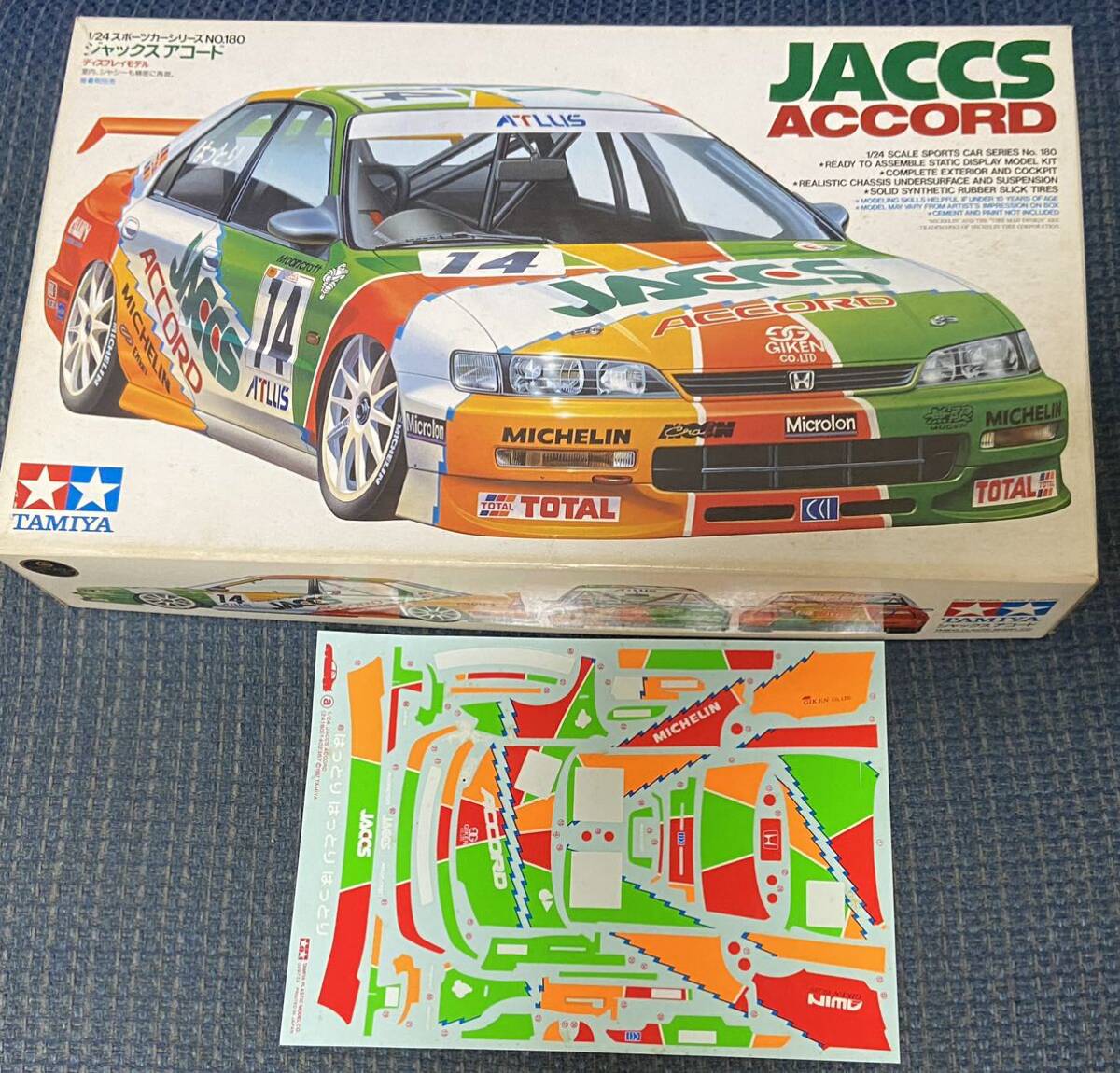 予備デカール付 田宮模型 絶版 プラモデル JACCS アコード JTCC タミヤ レーシングカー