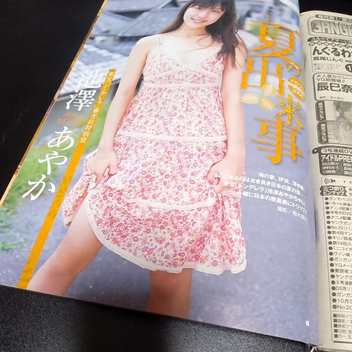 ヤングガンガン 2008年20号※辰巳奈都子 巻頭グラビア※んぐるわ会報 新連載 Yahoo!オークション - ヤングガンガン 辰巳奈都子 2008年 開封済