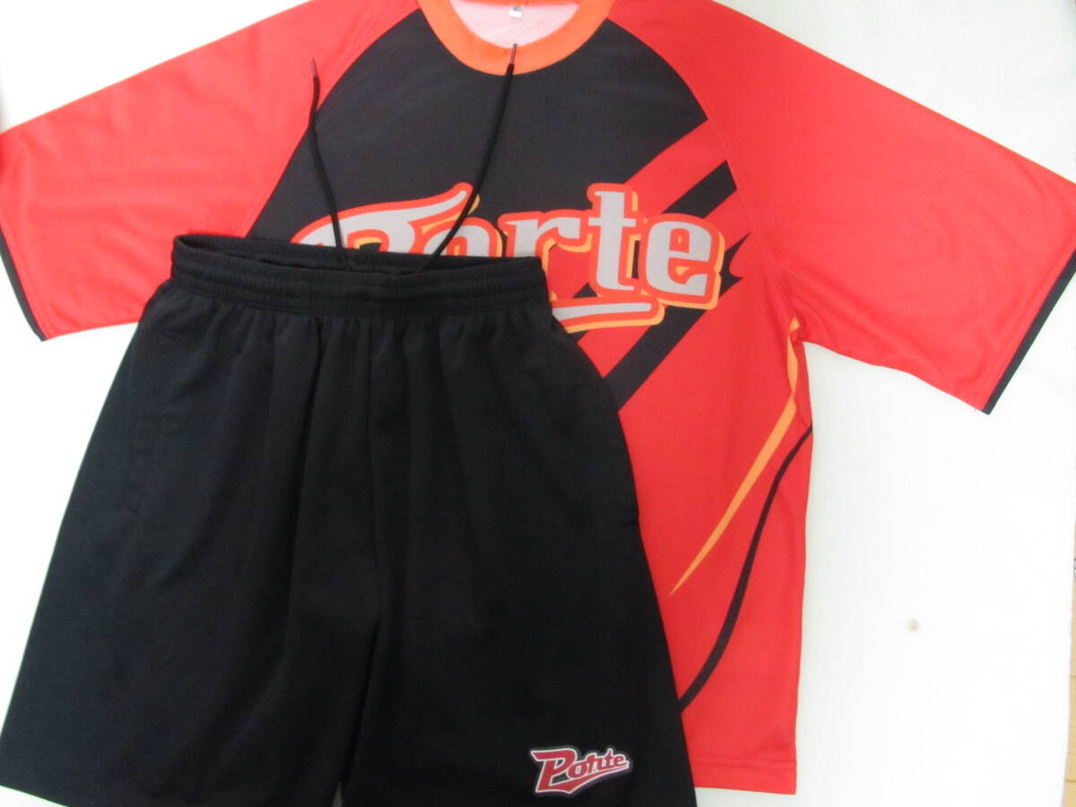 野球 ポルテ 半袖Tシャツ ハーフパンツ ユニフォーム 2点 2023年購入品 中古 PORTE ポルテ 野球 ベースボールスクール