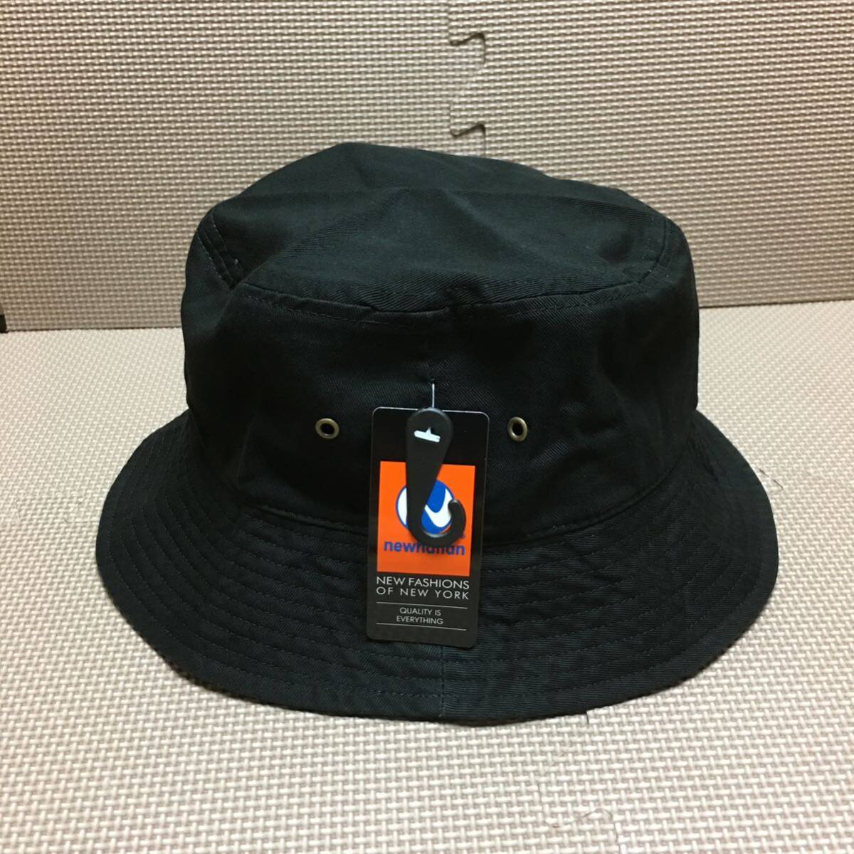 新品未使用 ニューハッタン バケットハットのブラック 黒 L/XL