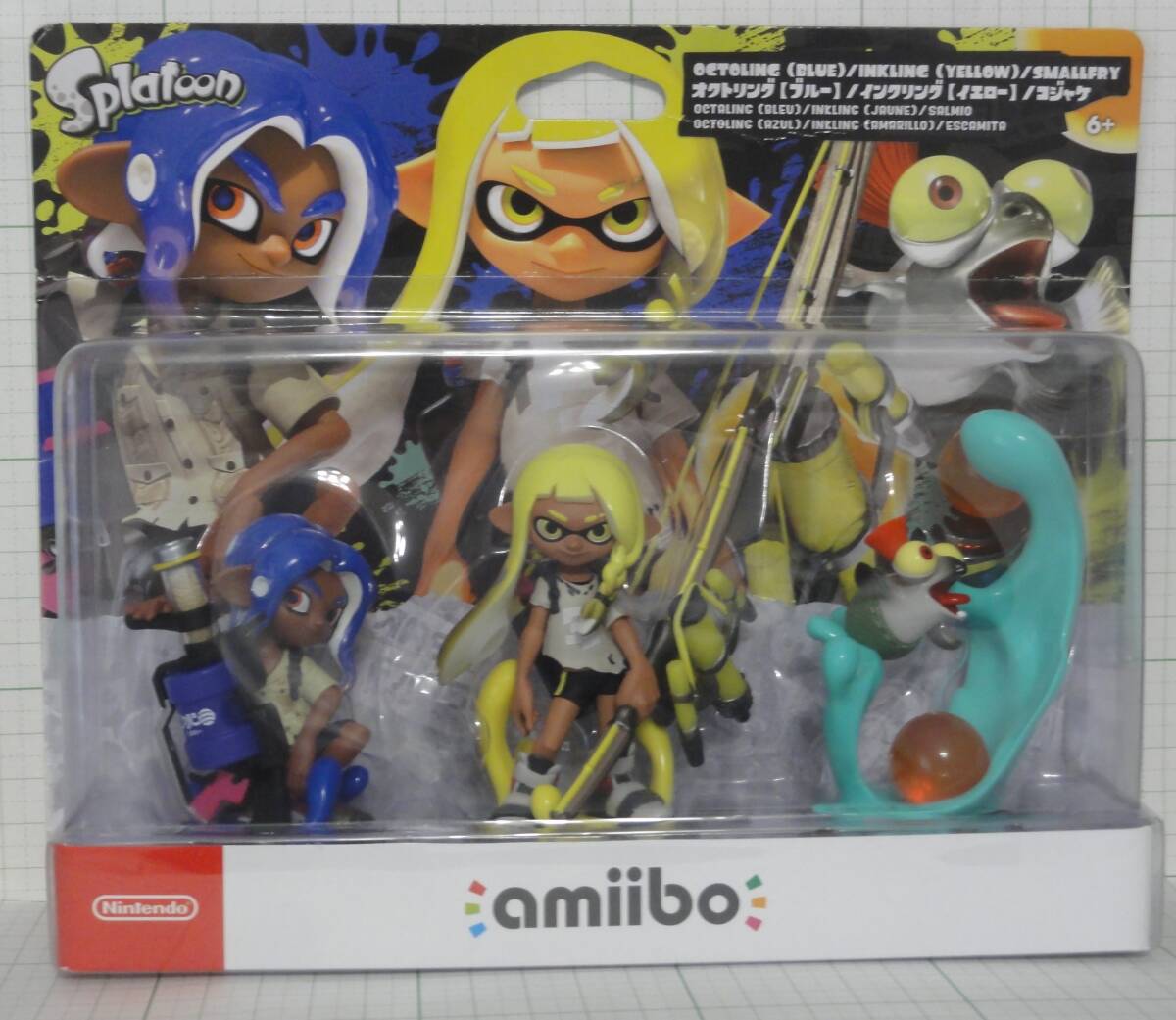 新品未使用◆スプラトゥーン amiibo アミーボ トリプルセット◆インクリング オクトリング コジャケ※パッケージにイタミあり