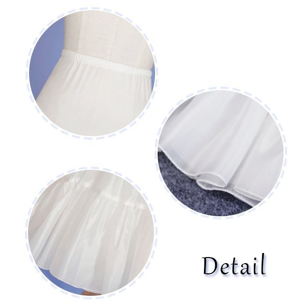  free shipping two layer pannier white 65cm inner under skirt inner skirt volume up skirt One-piece dress Lolita 