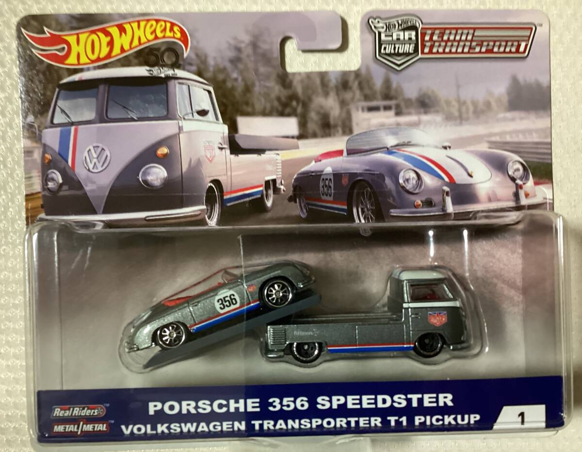 【ホットウィール】　チームトランスポート　#1　ポルシェ　356　スピードスター　ワーゲン　トランスポート　T1