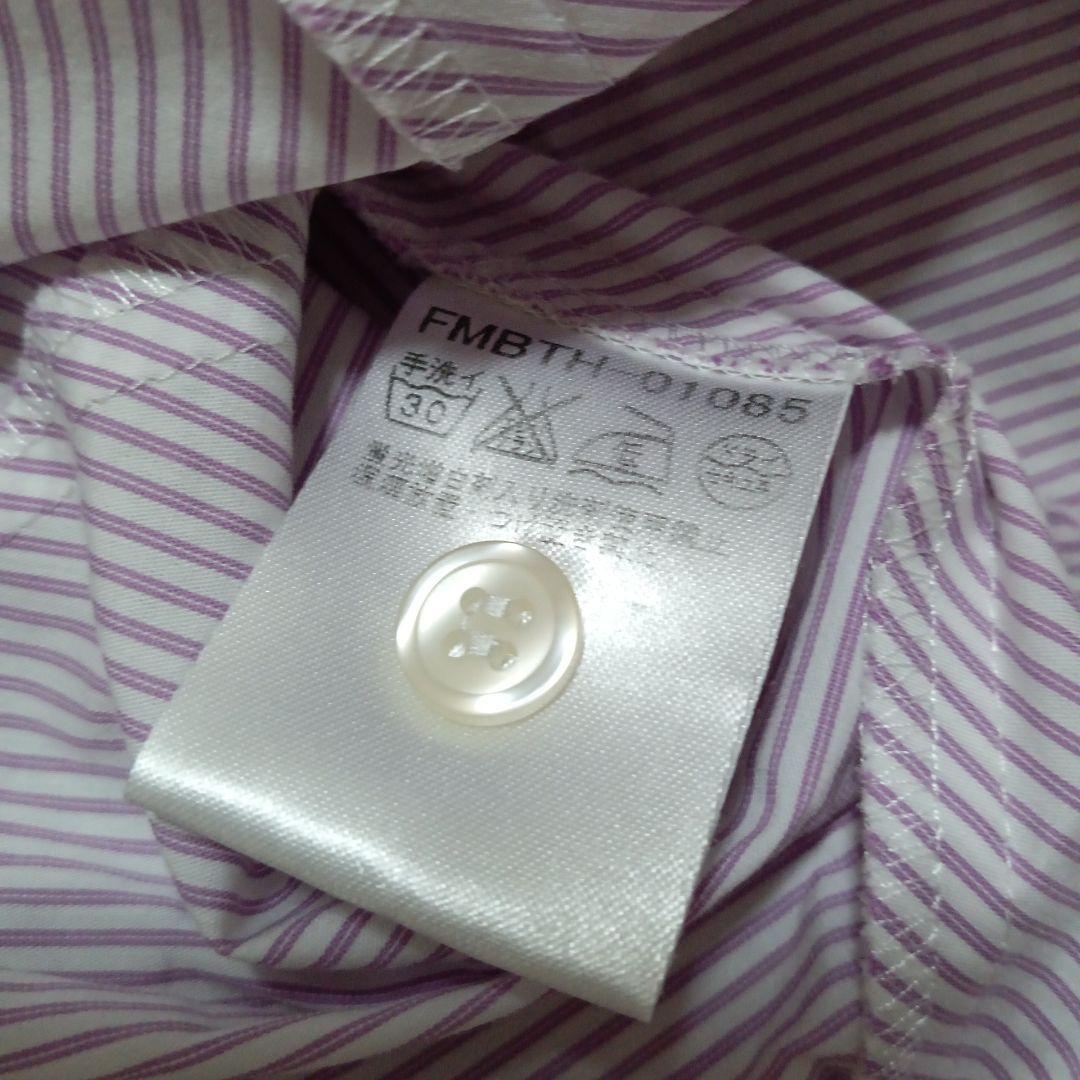 【MICHEL KLEIN☆フリル☆長(zhǎng)袖シャツ】レディース☆ブラウス☆M☆紫☆パープル☆ミッシェルクラン