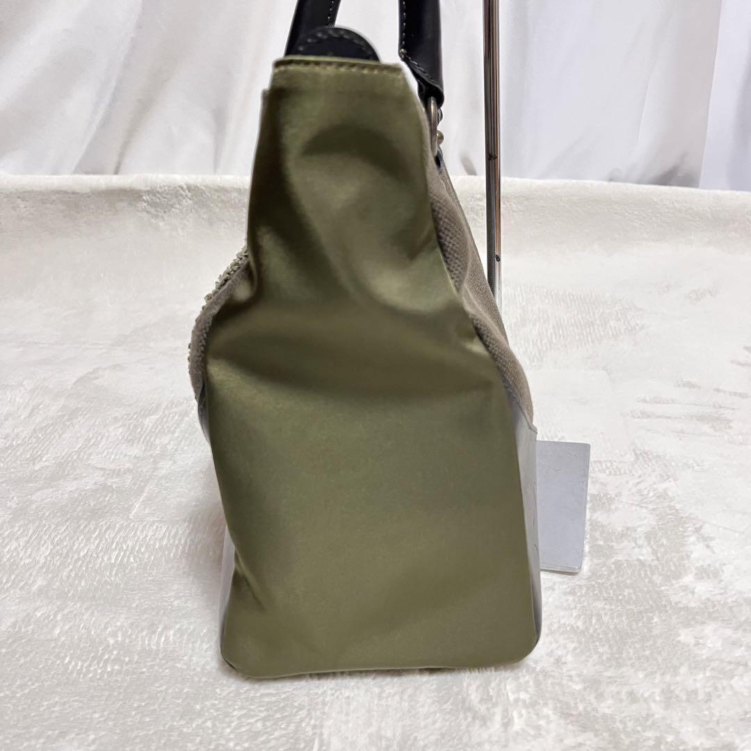 LE SALON DE JOOLIE ル サロンドゥ ジューリー ファブリック&レザー トートバッグ 一點(diǎn)物　A4サイズ対応