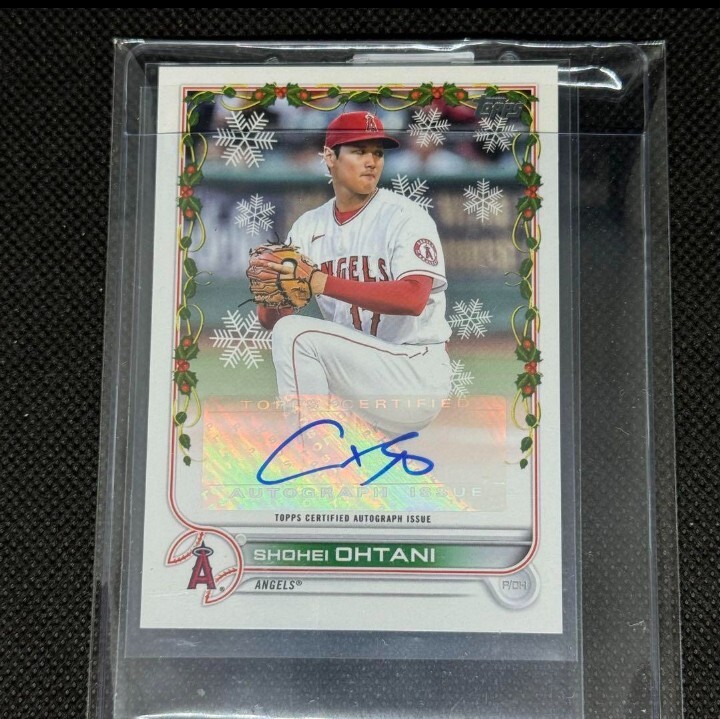 大谷翔平 25シリ topps toppsjapan bbm 野球カード Topps Holiday 2022 ドジャース 大谷翔平 直筆サインカード 25