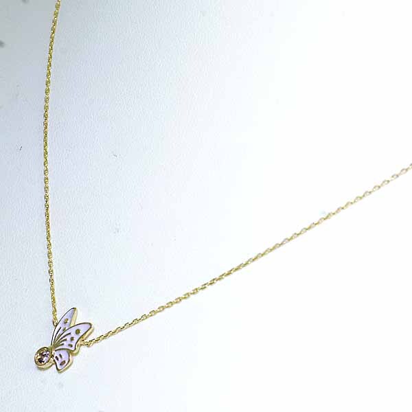 スタージュエリー 10金イエローゴールド K10YG ネックレス 蝶 スタージュエリー 10金イエローゴールド K10YG ネックレス 蝶