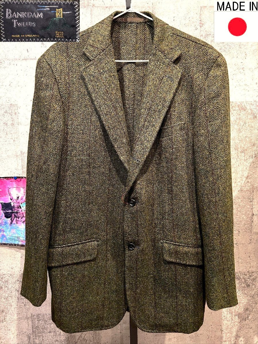 美品 COSI FAN TUTTE 英国 BANKDAM TWEEDS ヘリンボーン ツイードジャケット 50R 日本製 テーラードジャケット コシファントゥッテ