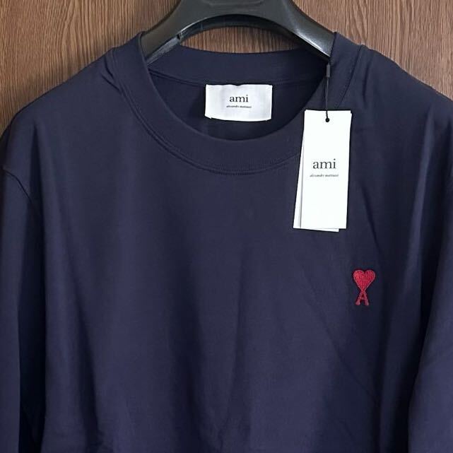 XXL新品 AMI Paris グラフィック ロング Tシャツ ネイビー 長袖 XXL新品 AMI Paris グラフィック ロング Tシャツ ネイビー 長袖
