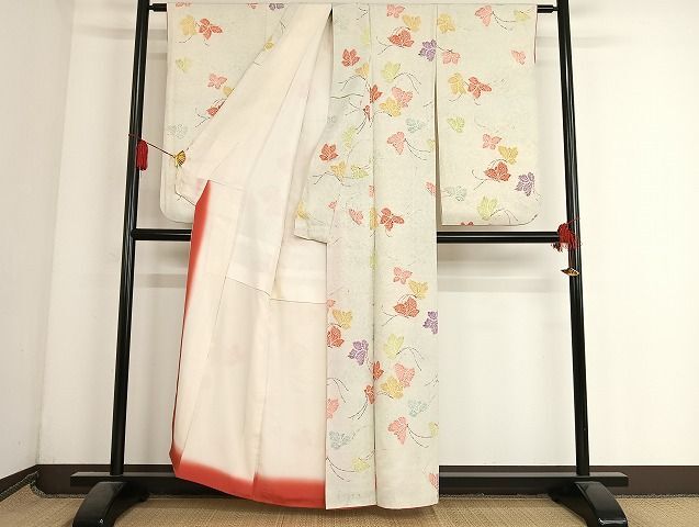  flat peace shop - here . shop # small long-sleeved kimono two shaku sleeve Mai butterfly writing silk excellent article AAAJ4488Bnp