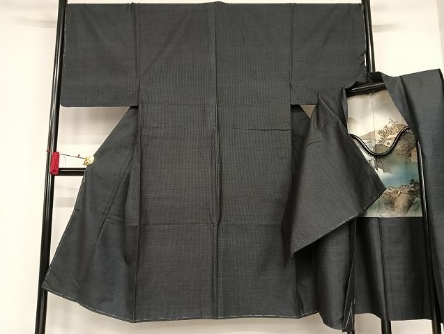 平和屋-こころ店■男性　本場大島紬　アンサンブル　80亀甲　正絹　逸品　未使用　AAAJ8850Bnp