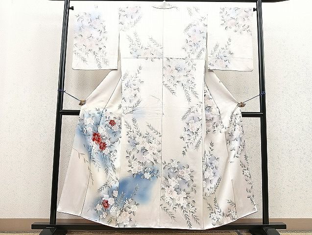 平和屋野田店■訪問着　花丸文　暈し染め　金彩　逸品　BAAI4780yc