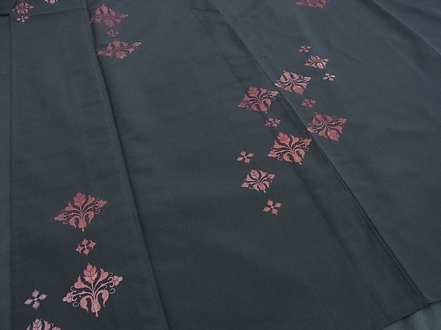 平和屋野田店■夏物　お召　紗　吉祥花文　洗える着物　BAAG2527pk