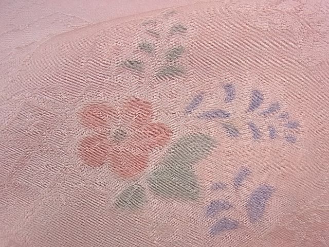 平和屋野田店■上質な小紋　地紋起こし　草花文　暈し染め　逸品　未使用　BAAG9094iy