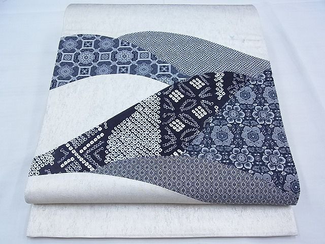 平和屋野田店◎太鼓柄袋帯　絞り　切嵌　有職文様　逸品　BAAI3331qt