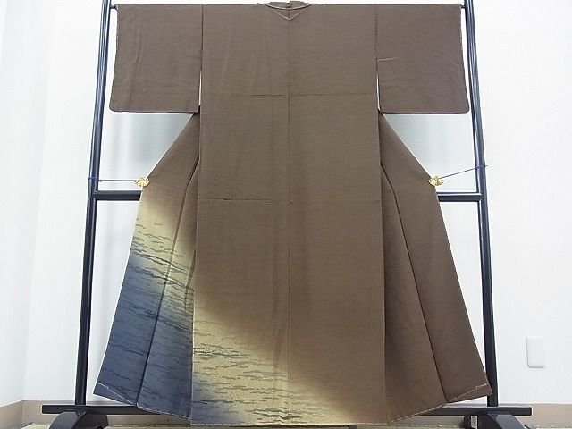 平和屋野田店■色留訪問着　霞文　暈し染め　逸品　未使用　BAAJ1511yt