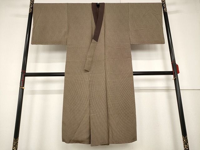 平和屋-こころ店■男性　長襦袢　袷　角通し　正絹　逸品　AAAK3133Aog
