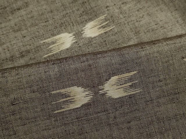 平和屋1■上質な紬　単衣　絣文様　逸品　CAAH8835ut
