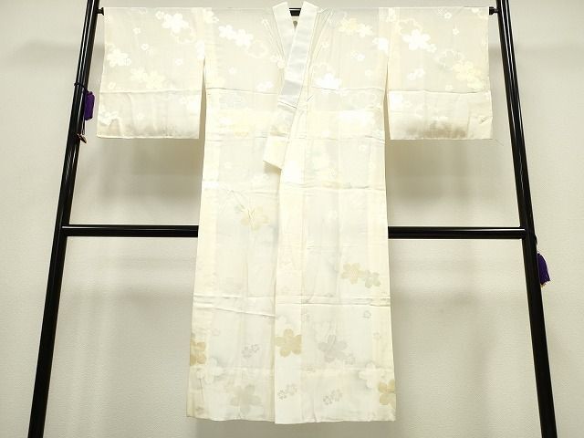 平和屋1■上質な長襦袢　無双仕立て　舞桜　逸品　未使用　CAAG5908ng