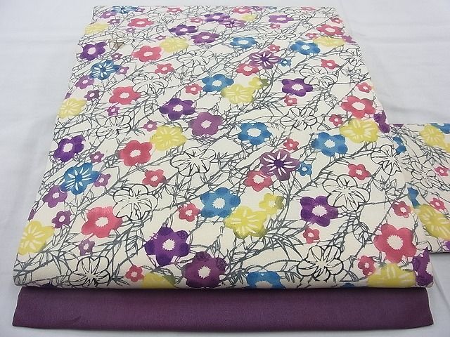 平和屋野田店◎九寸名古屋帯　型染め　梅尽くし　逸品　BAAJ0900cm
