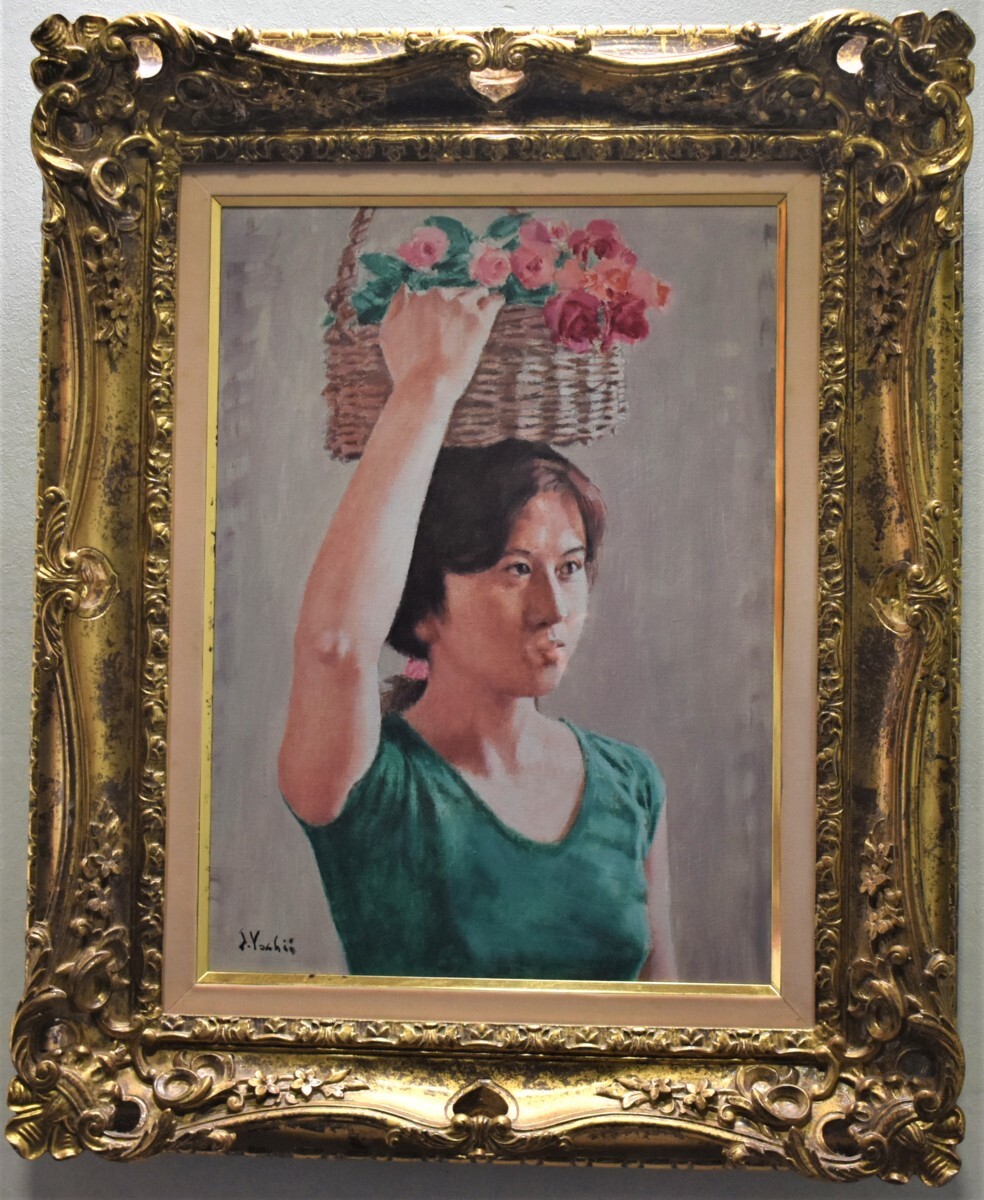 真作保証】 里見勝蔵 仮題 「婦人像」 油彩画 変形3号 人物画 真作保証】 里見勝蔵 仮題 「婦人像」 油彩画 変形3号 人物画