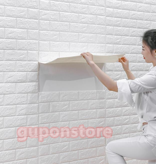 特売！ 超人気☆ 50枚 70cm×77cm 厚さ3mm 背景壁 3D立體レンガ模様壁紙 防水 汚い防止 カビ防止 エコ素材