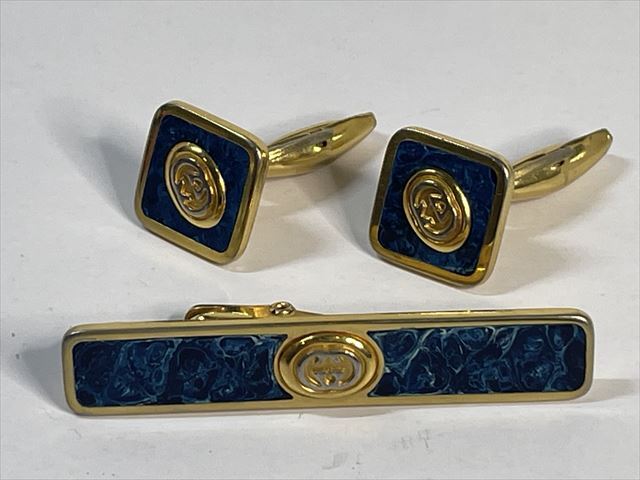GUCCI グッチ　オールドグッチ タイピン ＆ カフスセット 