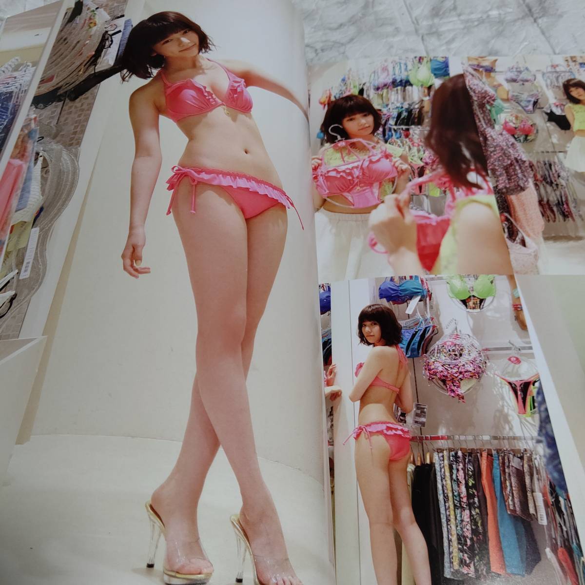 【A2リバーシブルポスター付き】初版 帯付き 島崎遙香ファースト寫真集 ぱるる、困る。AKB48 アイドル 水著 ビキニ